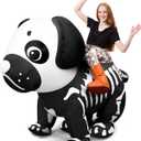 Halloween Skeleton Dog Costume for Adults Inflatable Ride On Dog Costume Blow Up Dog Cosplay Costume for Men Women
