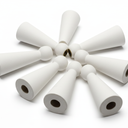 HD 8in Ceramic Candle Holder White 7pcs