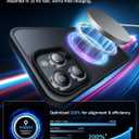 Strong Magnetic for iPhone 13 Pro Case, Military Grade Drop Protection, Compatible with MagSafe, Anti-Fingerprint Translucent Slim Phone Protective Cover for iPhone 13 Pro (6.1"), Black