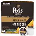 Peet's Coffee, Medium Roast Keurig K-Cup Pods, 100% Arabica Coffee - Off The Grid, 60 Count (6 Boxes of 10 K-Cup Pods) (EXP 11/04/26)