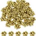PATIKIL 1.5" Mini Star Gift Bows, 100Pcs Small Christmas Metallic Gift Wrapping Self-Adhesive Bows for Holiday Weddings Birthday Party, Matte Gold
