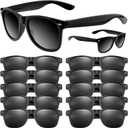 ASTARON Sunglasses Bulk, 6/12/24/48 Pack Sunglasses Party Favors for Summer Beach Pool Birthday Wedding Party Supplies (Black)