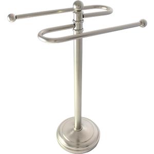 Formosa Design Hardware Freestanding Towel Holder for Bathroom Vanity Countertop (Brushed Nickel)