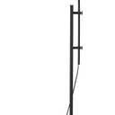 Antho Height-Adjustable Floor Lamp with Glass Shade in Blackened Bronze/Seeded