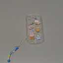 Cute Phone Case for iPhone 15 pro Teens Case with Cute Clear 3D Bear Floral Aesthetic Phone Case with Lovely Bear Heart Charm Phone Case Girly Woman