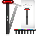 Led-Light-Therapy, 7 Color Face Skincare Wand with Facial Massager LED Face Skin Rejuvenation for Face & Neck & Eye Skincare Equipment Red Light Wand