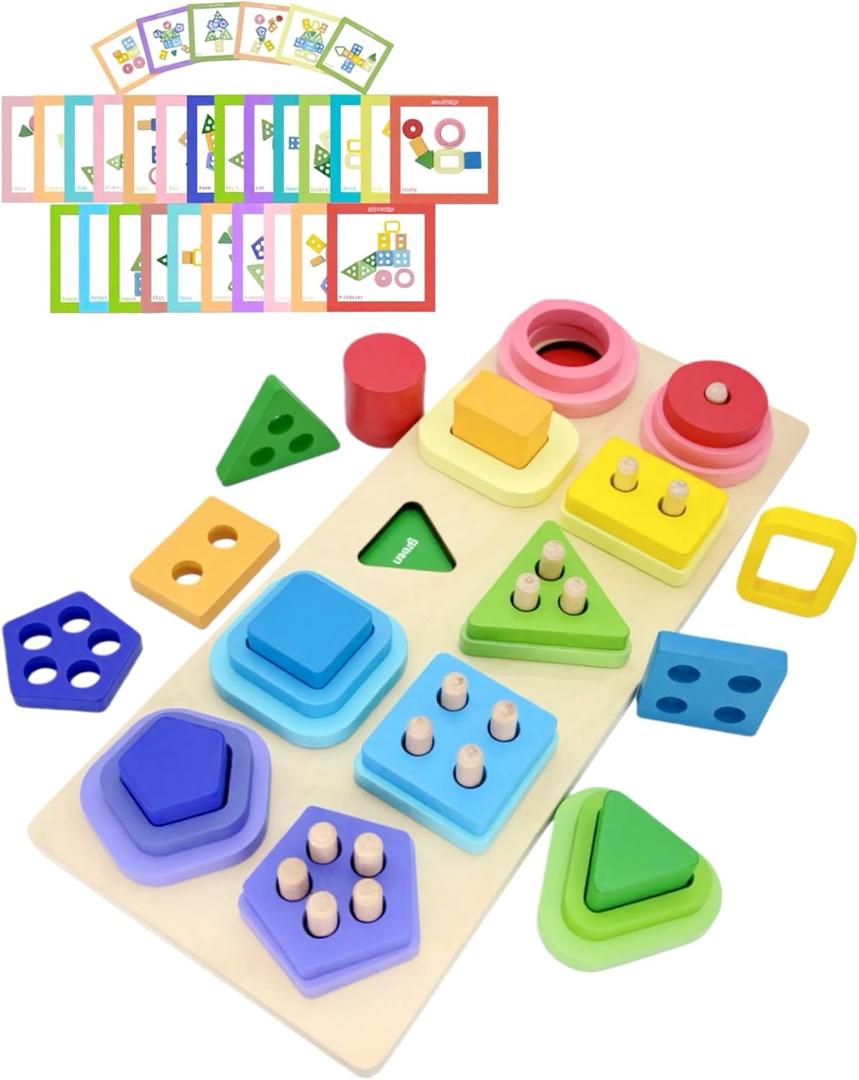Dementia Activities for Seniors  Color and Shape Cognitive Board, Ideal Gifts for People with Dementia, Alzheimer's Products for Elderly