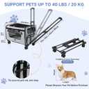 Pet Carrier with Wheels for Cats and Dogs, Pet Bag with Detachable Wheels & Washable Plush Pad, Escape-Proof Zipper & Shoulder Strap, Portable Carrier for Outdoor and Car Travel(Max. 40 lbs)