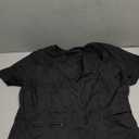 Oakgarden Women's Scrub Top Full Zip up Short Sleeve Nurse Shirts with 2 Zipper Pockets Jackets Lightweight Medical Uniform (Medium, Black)