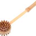 Bamboo Massage Hammer Handheld Wood Massager for Neck Shoulder Back Acupoint Therapy with Ergonomic Handle for Muscle Relief and Relaxation