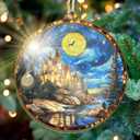GEEMBI Christmas Fantasy Gifts for Women Men - Suncatcher Christmas Ornaments 2025 - Wizarding Night Fantasy Decor, Book Lovers Gifts for Readers Women Friends, Night Sky Ornaments for Tree