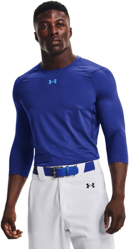 Under Armour Mens Isochill 3/4 Sleeve Shirt (Medium, (400) Royal / / Electric Blue)