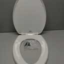 Bemis 7300SLEC Slow Close Toilet Seat, Easy Clean Hinges and Durable Plastic Seat, Made in USA, Elongated, White