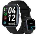 Smart Watches for Men Android & iPhone, 1.8" Alexa Built-in Smartwatches Fitness Tracker Watch with Bluetooth Calls, IP68 Waterproof, Heart Rate/Sleep/SpO2 Monitor, 110 Sport Modes - Black