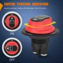 Nilight Battery Disconnect Switch 50A Master Disconnect Isolator 12V-48V On Off Power Cutoff Switch Waterproof Heavy Duty for Marine Boat Car RV ATV UTV Yacht, 