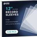 120 Pack Vinyl Record Sleeves Outer, 12.75"x12.75" 3 Mil Thick Protective Album Covers for 12" LPs, Crystal Clear Archival-Quality Outer Sleeves for Single Vinyl Storage