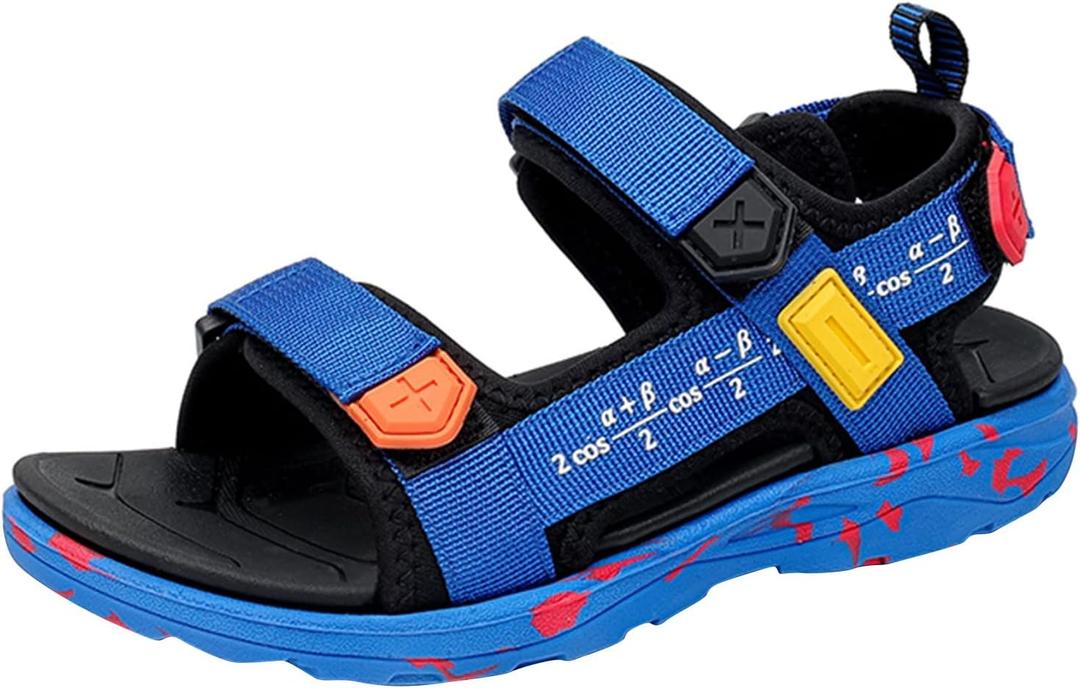 Boys Sandals Children Shoes Fashion Beach Sandals Light Soft Sweet Girl Sandals Medium and Large Children Soft Bottom (Blue) 36 Size