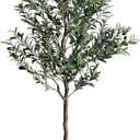 7FT Artificial Olive Tree for Indoor Decor – Large Realistic Silk Olive Tree with Lush Branches & Olive Fruits, Weighted Anti-Tip Base, Low Maintenance for Home, Office & Commercial Spaces