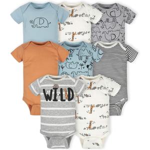 Gerber baby-boys 6-pack Short Sleeve Onesies Bodysuits, 0-3 Month