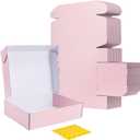 RLAVBL 12x9x4 Shipping Boxes Set of 20, Pink Corrugated Cardboard Box for Packing, Mailing, Business, Gift