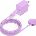 Gyusity Upgraded Apple Watch Charger, Magnetic iWatch Fast Charger to USB C Cable 6ft with USB C Charger Block for iWatch Series Ultra/9/8/7/6/SE/SE2/5/4/3, Purple