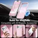 GONEZ Magnetic for iPhone 17 Pro Case, [Compatible with MagSafe] Anti-Scratch Microfiber Lining & Screen Protector, Silicone Camera Control, Shockproof Slim Phone Cover 6.3 inch, Pastel Pink