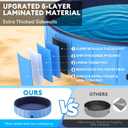 Extra Large Foldable Dog Pool for Giant Dogs, 120” Collapsible Hard-Side Dog Swimming Pool, Leakproof PVC Portable Pet Bath & Kiddie Pool, Non-Slip Bottom, Outdoor Backyard, Blue