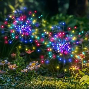 PEVOROS Garden Decor Solar Lights Outdoor,120LED Waterproof Colorful Solar Fairy Garden Lights for Outdoor Decoration,Yard, Patio, Porch,Flower Pot, Pathway, Christmas (2Pack)