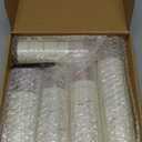 Raycare Flameless Candle with Remote Timer  5 Flickering Acrylic Battery Operated LED Pillar Candles with Embedded Star String for Halloween, Home Decor, and as a Gift(Ivory)