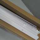 No Drill Cordless Vinyl Mini Blinds,White,29.5" W x 72" H