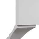 3 5/8"W x 3 5/8"P x 7 1/2"H Americraft Solid Paint Grade Wood Inside Crown Moulding Block for Profiles up to 4"H x 3 5/8"P, Primed Pine