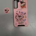 Funermei for Samsung Galaxy S22 Case - Women Girls Cute Cover Butterfly Girly Pretty Aesthetic Fashion Design with Camera Cover Ring Stand Teens Funda for Galaxy S22 Phone Cases