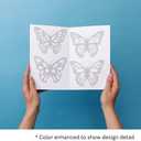 WindowAlert Butterfly Anti-Collision Decal 4 Pack - UV-Reflective Window Decal to Protect Wild Birds from Glass Collisions - Made in The USA