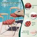 HARBOREST Outdoor Chair Cushions Set of 6, Water Resistant Patio Chair Cushions with Ties, Outdoor Seat Cushions for Patio Furniture, 17"x16"x2", Wine Red Geometry