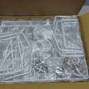 X-cosrack 6 Tier Closet Hanging Organizer, Clothes Hanging Shelves with 4 Hanging Hooks 5 S Hooks, Wire Storage Basket Bins, for Clothing Sweaters Shoes Handbags Clutches Accessories Patent