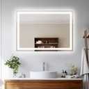 LED Bathroom Mirror with Lights 20x28 Inch, Stepless Dimmable Led Mirror for Bathroom Anti-Fog Memory Function Lighted Vanity Mirror Wall Mounted with Touch Button Horizontal/Vertical (Inlaid)