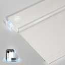 Smart Motorized Blinds with Remote, Cordless No-Drill Automatic Roller Shades, Blackout Electric Blind for Windows, Linen Stone, 35 x 72