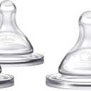 Chicco Duo 100% Silicone Intui-Latch Baby Bottle Nipple with Anti-Colic Valve | Skin-Like Texture and Breast-Like Flow | Stage 2, Medium Flow | 2 Count (Pack of 2) | 3+ Months