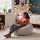 Big Joe Classic Bean Bag Chair for Kids, Lightweight Natural Taupe | 2.5 feet, Polystyrene Bean Filled, Refillable, Nylon Polyester, Safe for Kids Ages 3+, Supports Up to 250 lbs
