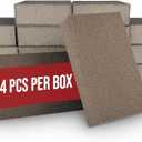 Virginia Abrasives 5 x 3 x 1 Medium/Fine Grit Assortment Sanding Sponge Blocks - Washable and Reusable Sandpaper Foam Pads Perfect for Finishing Drywall, Wood, Metal,Glass, Wet and Dry -24 Pcs Pack (Straight Edge)