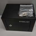 STEELIST Fireproof Safety Box, 0.23 Cu ft Safes for Home Use Fire and Water Proof, Black Personal Safe with Fireproof Bag, Wall-Mounted Hidden Safe for Cash, Jewelry & Documents, Ideal Gift