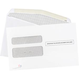 W2 Envelopes, Designed for Printed W2 2 Up Laser Tax Forms, For QuickBooks Desktop and Other Tax Software, 5 5/8 x 9 Gum Seal, NOT for QB Online W2s. 25 Pack