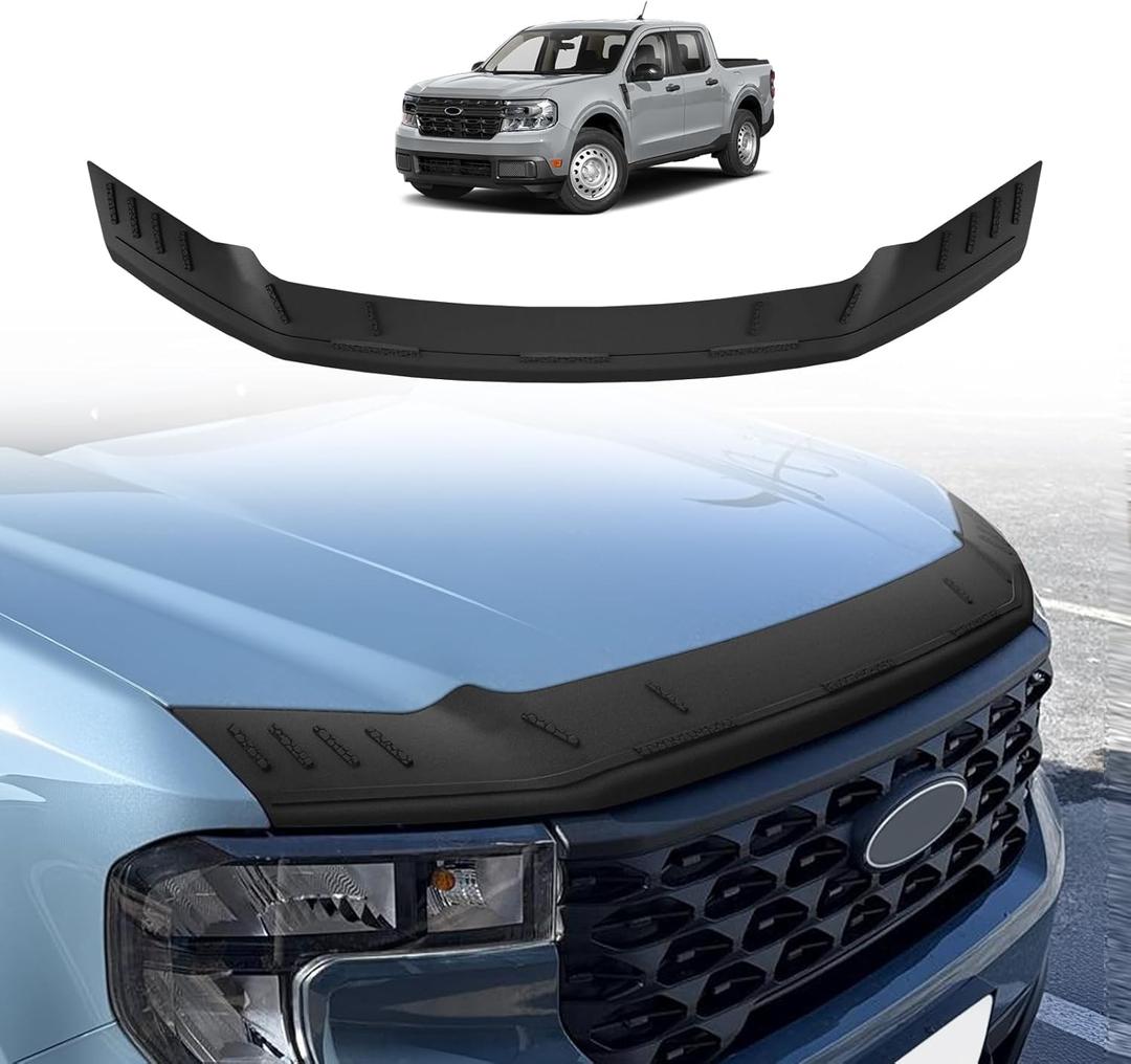 TripleAliners Hood Deflector Protector Compatible with Ford Maverick Hybrid & Gas 2026 2022-2025 Accessories Hood Protector TPE Bug Deflector Shield Replacement