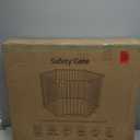 150" Extra Wide Baby Gate, Play Yard Child Safety Gate, Dog Gates with Auto-Close Door, Double Locking System for The House Doorways, Fireplace, Kitchen, 6-Panels, 30" Tall (Black)