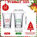 Nosiny 24 Pcs Christmas Shot Glasses 1.2 oz Team Naughty Team Nice Novelty Acrylic Shot Cups Acrylic Clear Christmas Party Favors for Adults Supplies Gifts (Tree Style)