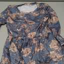 21KIDS Girls Maxi Dress Floral 3/4 Long Sleeve Dresses with Pockets for Girls 12 Years