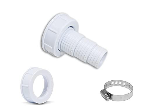 Sealproof Pool Hose Adapter Compatible with Intex Pool Pumps and other 1.25" and 1.5" Pump Hoses