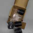 RINJUN 4 Pack Black Door Stoppers for Floor Mounting， Door Stopper Heavy Duty，304 Stainless Steel Cylindrical Made with Rubber Bumper，Floor Mount Door Holder Keep Door Open