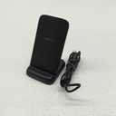 Amazon Basics 10W Qi Certified Wireless Charging Stand, for Phone 16/15/14/13/12/11/X, Samsung, and More, with USB Cable (No AC Adapter), Black