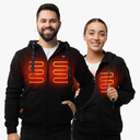 HENNCHEE Heated Hoodies for Men Women with 5V 12000mAh Battery Pack, Zip Up Hooded Sweatshirt, Heating Jacket Unisex Hunting